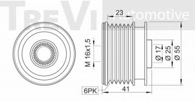 TREVI AUTOMOTIVE ap1172 -  Механизм свободного хода генератора